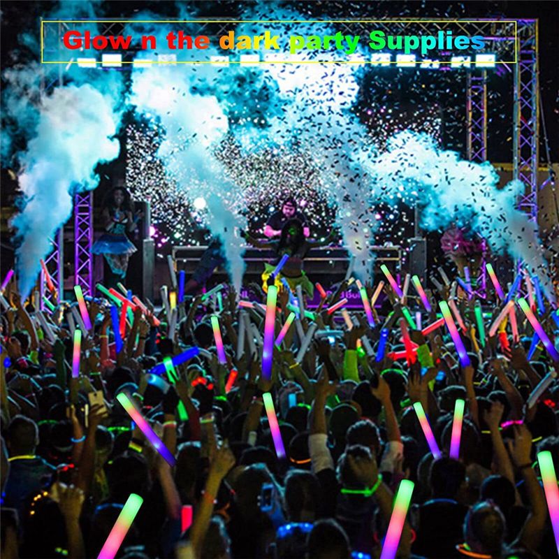 Flashing Led Foam Sticks Party - A75K Glow Sticks Bulk, LED Foam