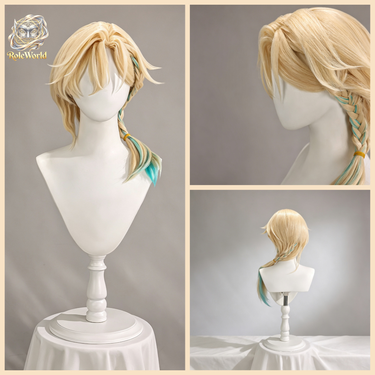 Anime Cosplay Wig Heat Resistant - Honkai Star Rail Aventurine Wave Drama