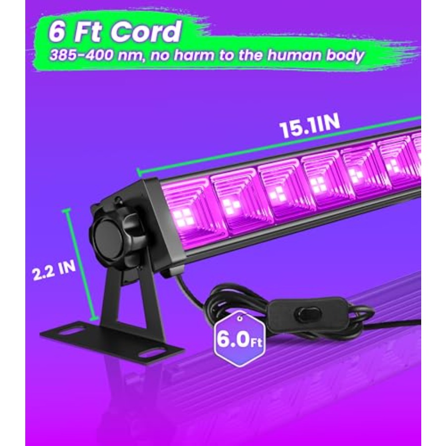 4W Pack LED Black Light Bar, B - Party Supplies review and price