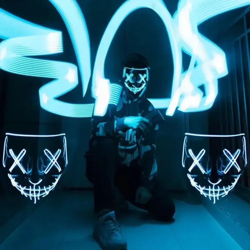 Wireless Neon LED Purge Mask G - Led Purge Mask Halloween review and price