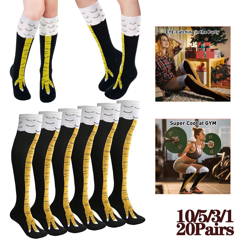 1-20Pairs Funny 3D Chicken Cla - Funny Chicken Leg Socks review and price