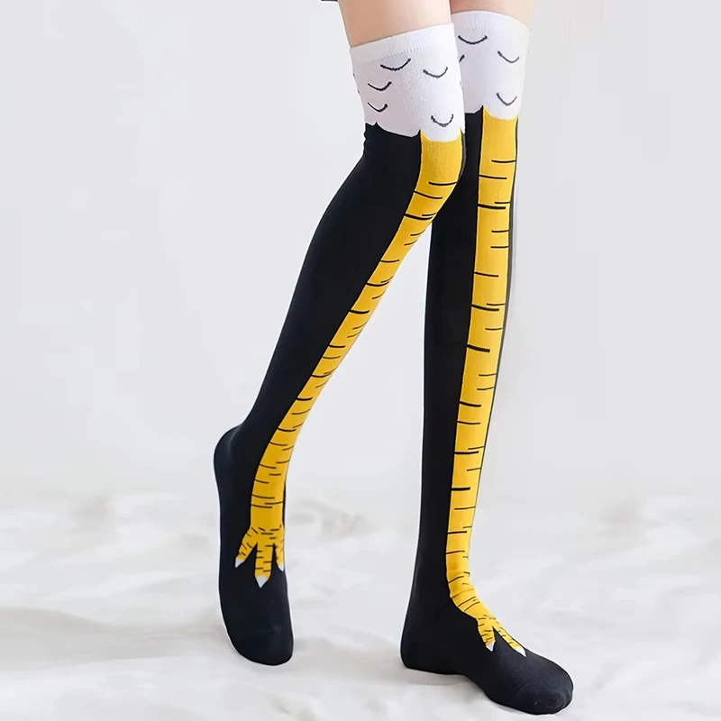1/2/4Pairs Women Knee High Soc - Funny Chicken Leg Socks review and price