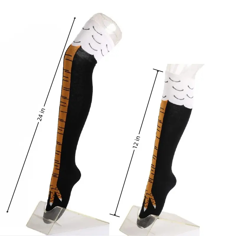 1/2/4Pairs Women Knee High Soc - Funny Chicken Leg Socks review and price