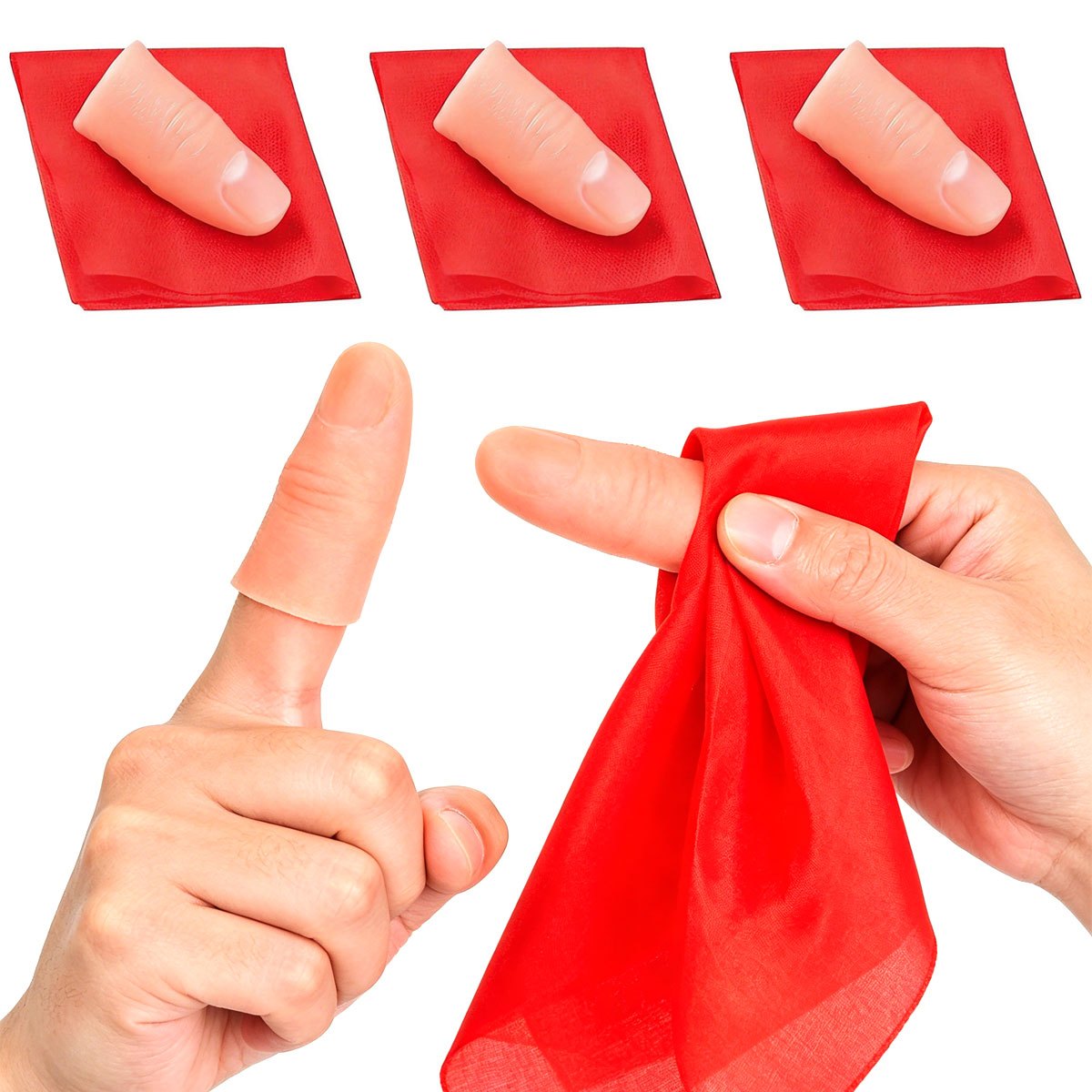 3set Scarf-Vanish Magic Thumb  - Thumb Tip Magic Trick Set review and price