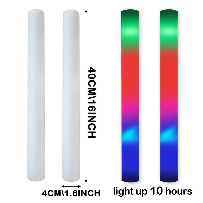30/50 Pcs Led Foam Bar Glow In - Flashing Led Foam Sticks Party review and price