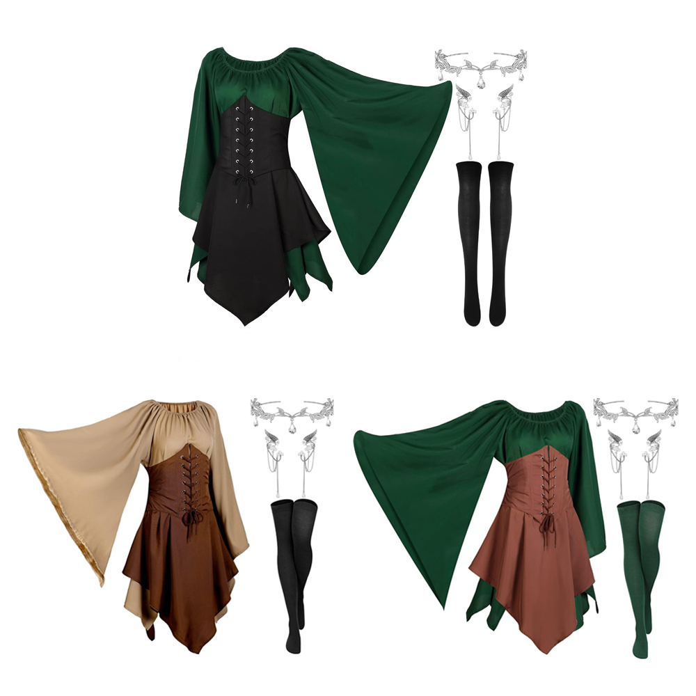Cosplay Elf Medieval Role Play - Medieval Renaissance Dress Women review and price