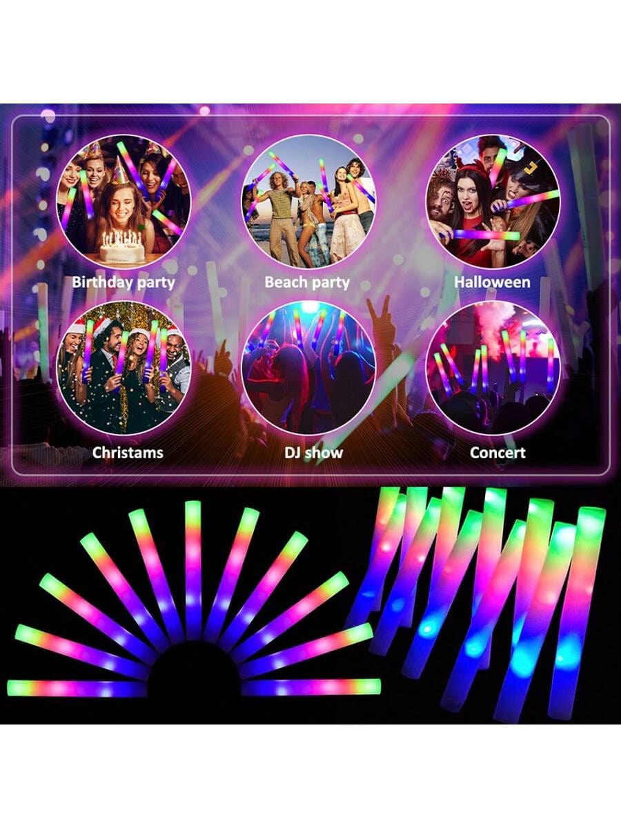 Foam Glow Sticks Vibrant Elect - Flashing Led Foam Sticks Party review and price
