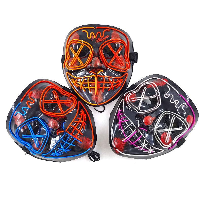 Wireless LED Glowing Mask EL N - Led Purge Mask Halloween review and price