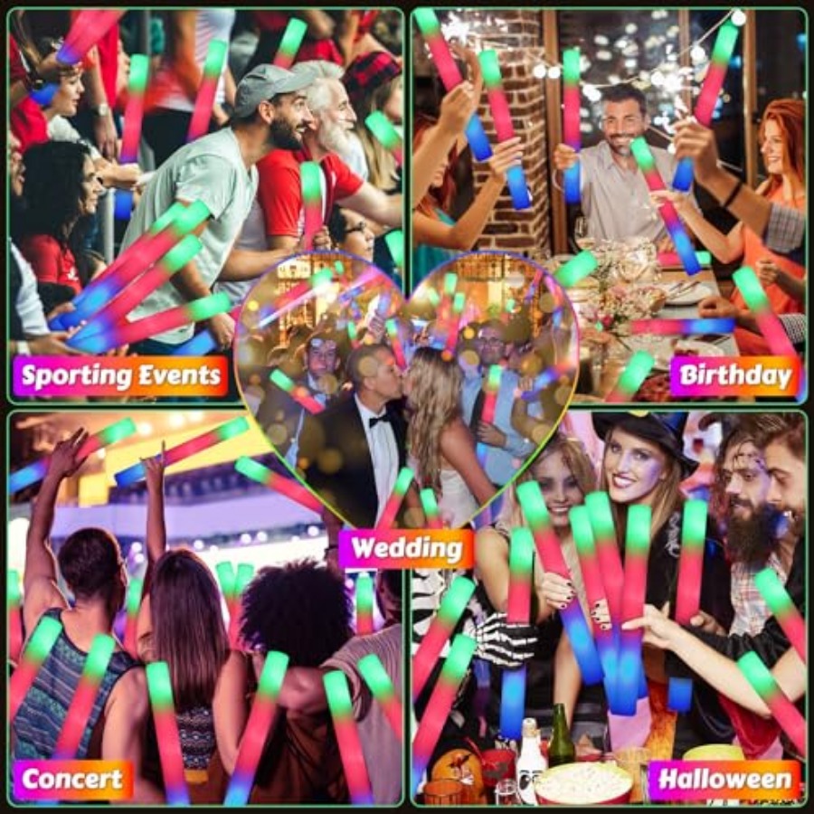 70 PCS LED Foam Glow Sticks Bu - Flashing Led Foam Sticks Party review and price