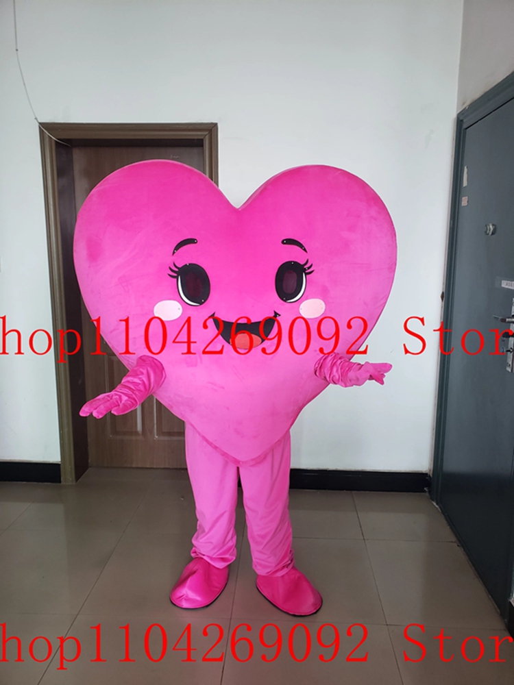 Lovely Pink Heart Mascot Costu - Costumes review and price