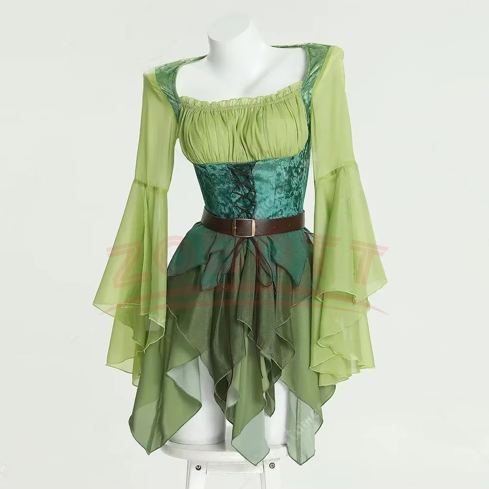 Women's Elf Medieval Green Fai - Medieval Renaissance Dress Women review and price