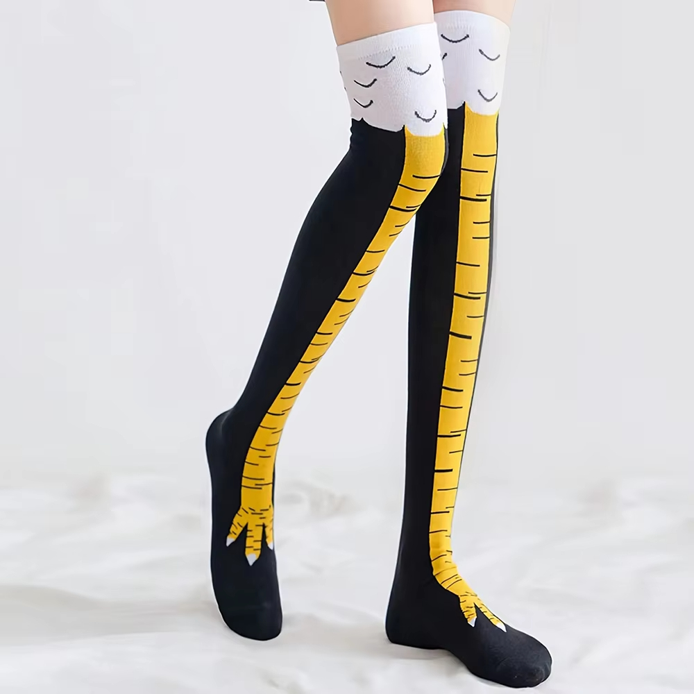 1/2/5 Pairs Women Knee High So - Funny Chicken Leg Socks review and price