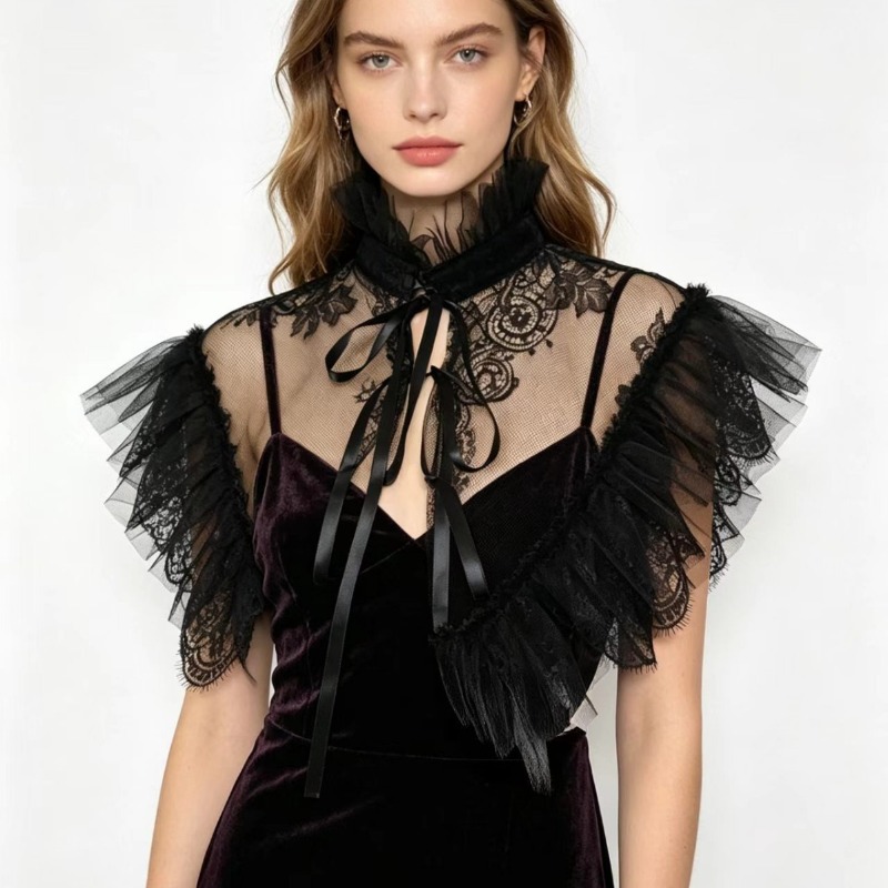Gothic Style Lace Tulle False  - Costumes review and price