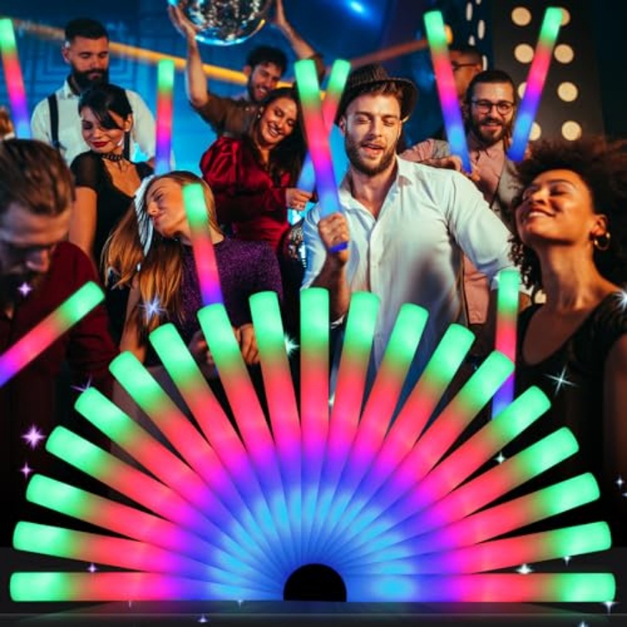 Pack Foam Glow Sticks, Bulk LE - Flashing Led Foam Sticks Party review and price