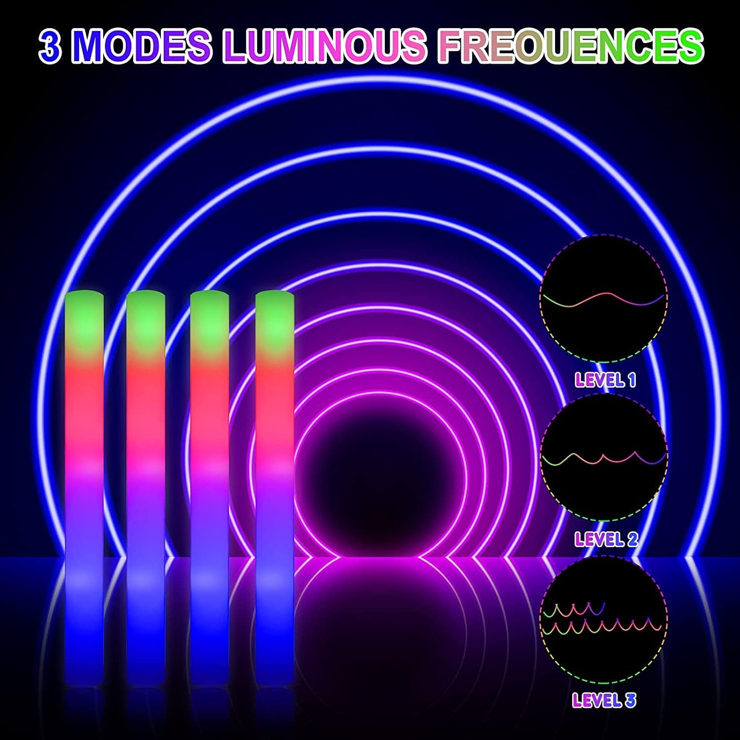 102Pcs LED Foam Sticks Cheer T - Flashing Led Foam Sticks Party review and price