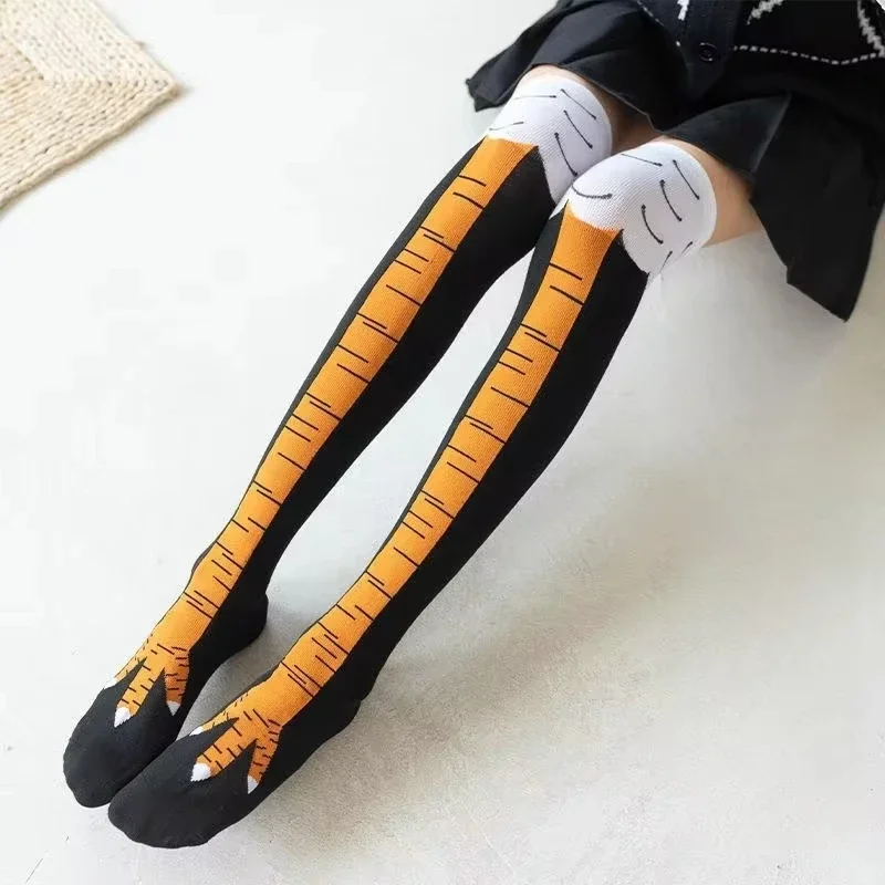 Trendy Women Socks With Knee L - Funny Chicken Leg Socks review and price
