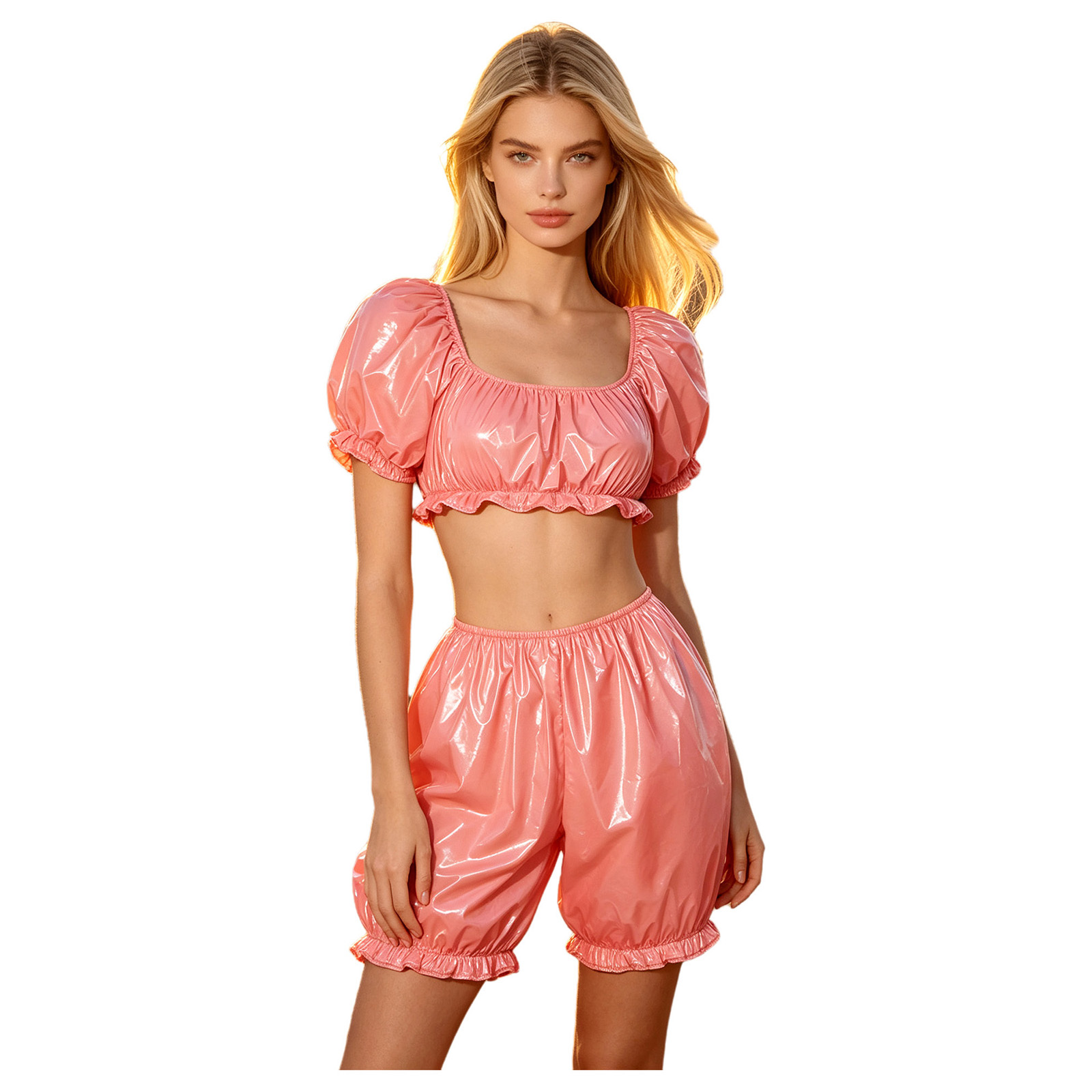 Womens Wet Look PU Leather Clu - Costumes review and price
