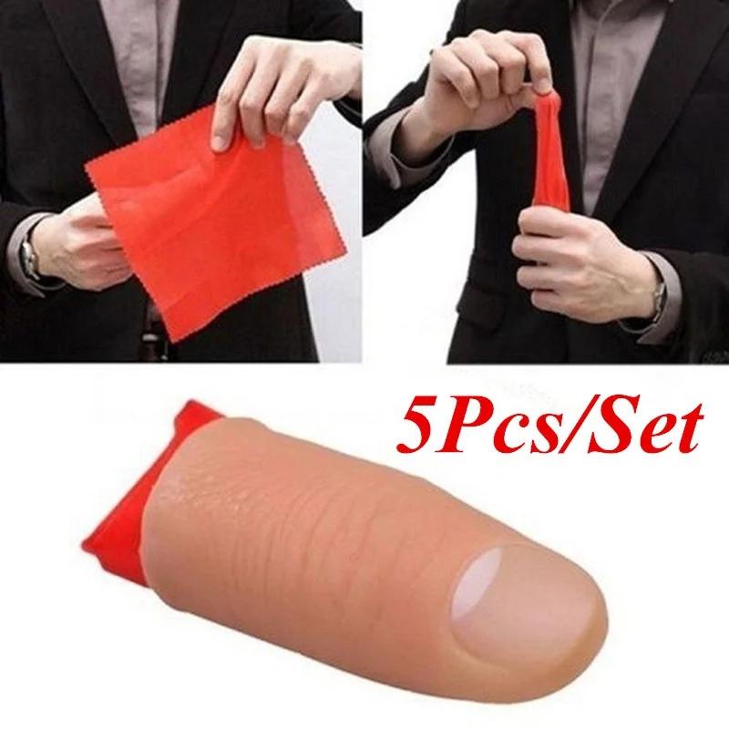 5Pcs/Set Fakes Soft Thumb Tip  - Thumb Tip Magic Trick Set review and price