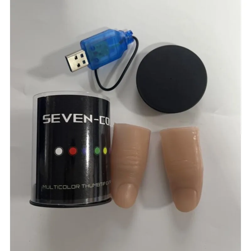 Seven Colors LED Light Thumb T - Thumb Tip Magic Trick Set review and price