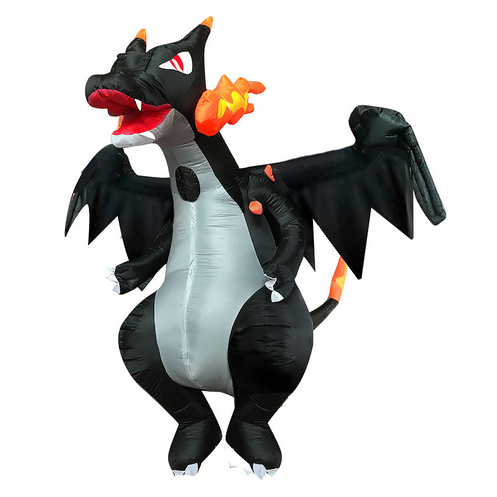 Adult Inflatable Black A fire- - Inflatable Dinosaur Costume Adult review and price
