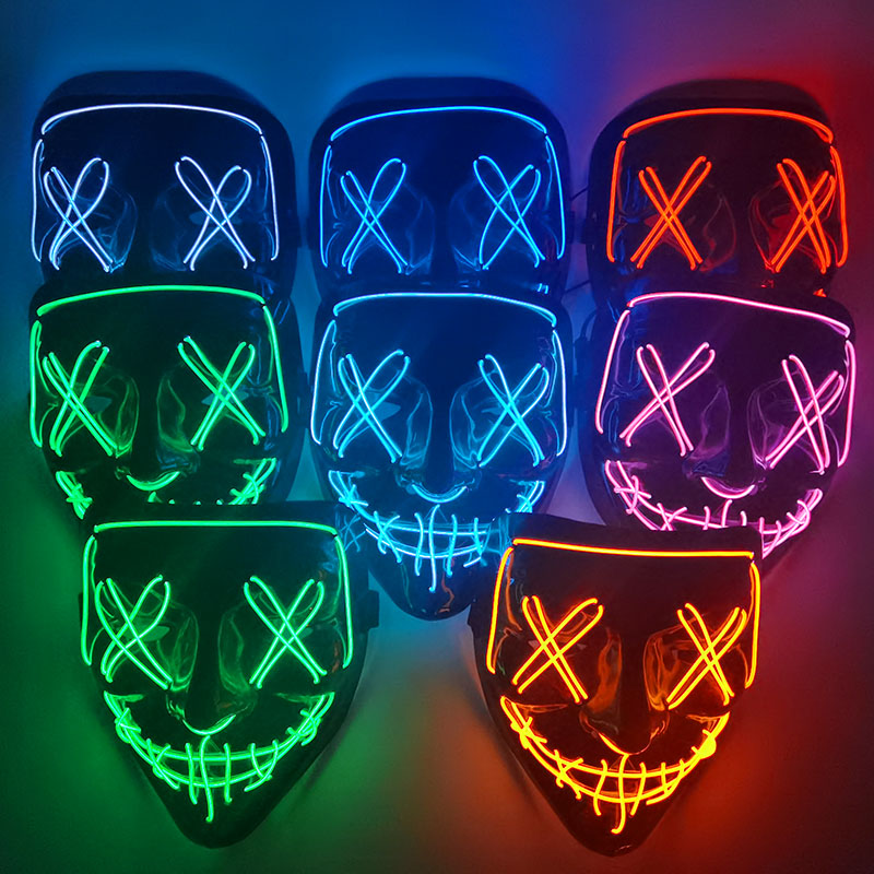 1P Scary Halloween Colplay Lig - Led Purge Mask Halloween review and price