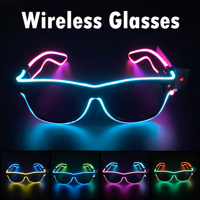Wireless Cool LED Sunglasses f - Glow In The Dark Party Glasses review and price