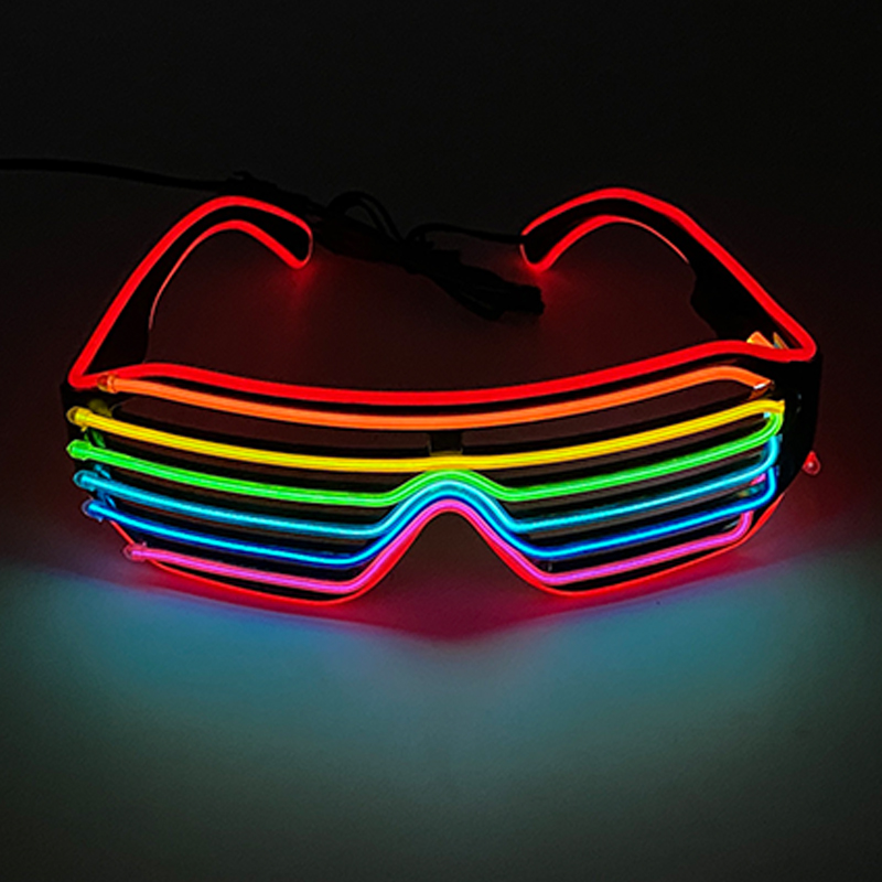 Fluorescent Colorful Glowing G - Glow In The Dark Party Glasses review and price