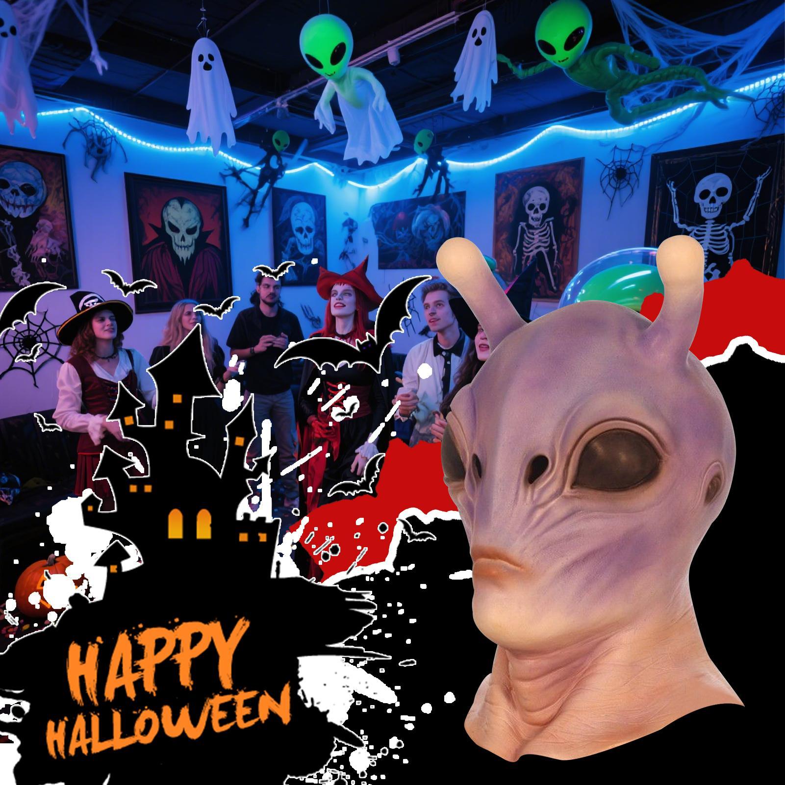 Full Head Realistic Halloween  - Latex Alien Mask Realistic review and price