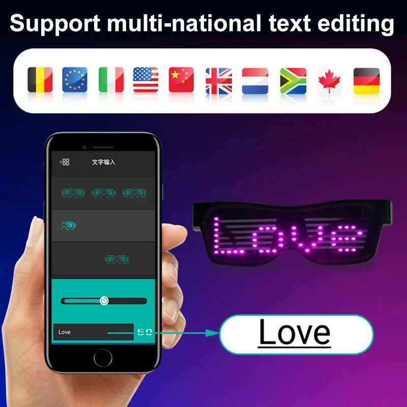 Multilingual LED Glasses Bluet - Glow In The Dark Party Glasses review and price
